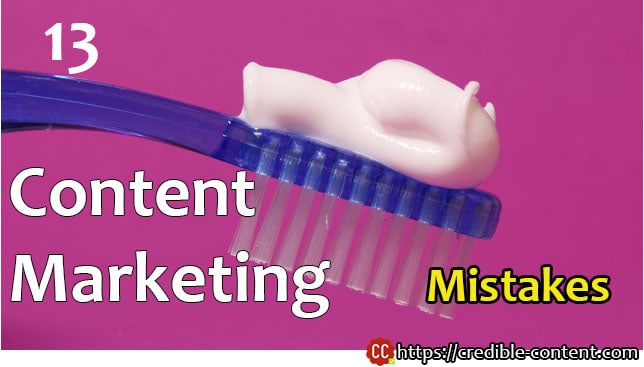 Content marketing mistakes