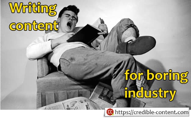 Writing content for boring industries