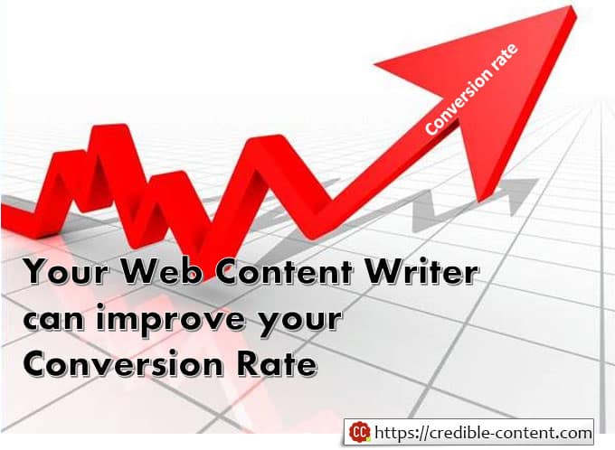 Web content writer and conversion rate