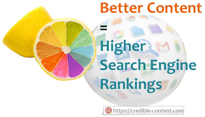 Better content improves your search engine rankings