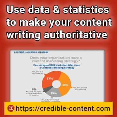 Use data and statistics to make your content writing authoritative
