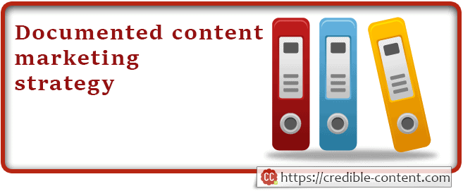 Documented content marketing strategy