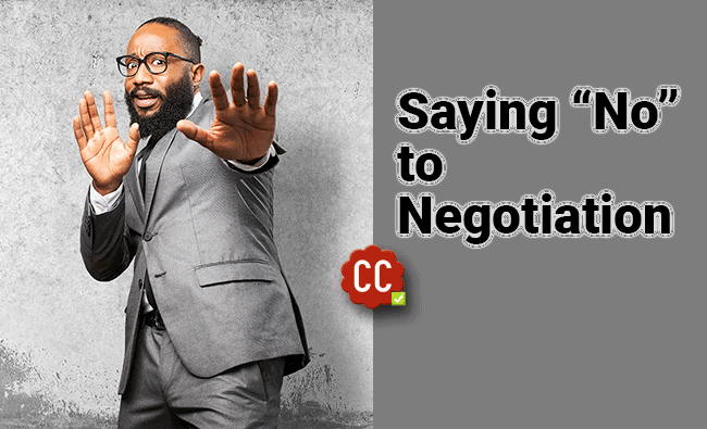 Saying "no" to negotiations