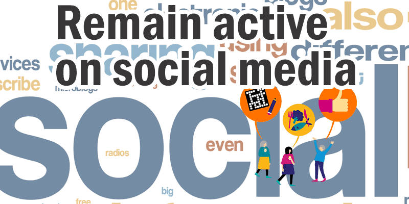 Remain active on social media for content marketing success