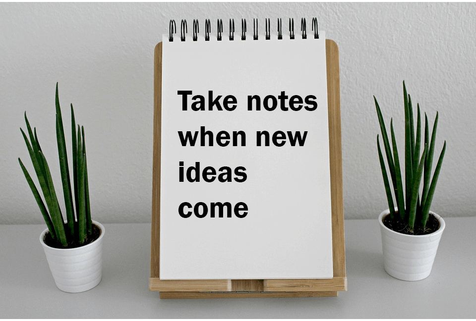 Save and organize when new content writing ideas come