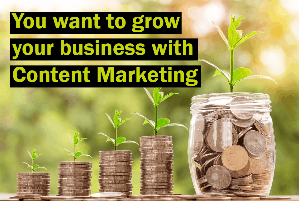 You want to grow your business with content marketing