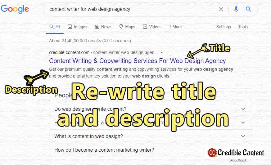 Re-write title and description of your old content