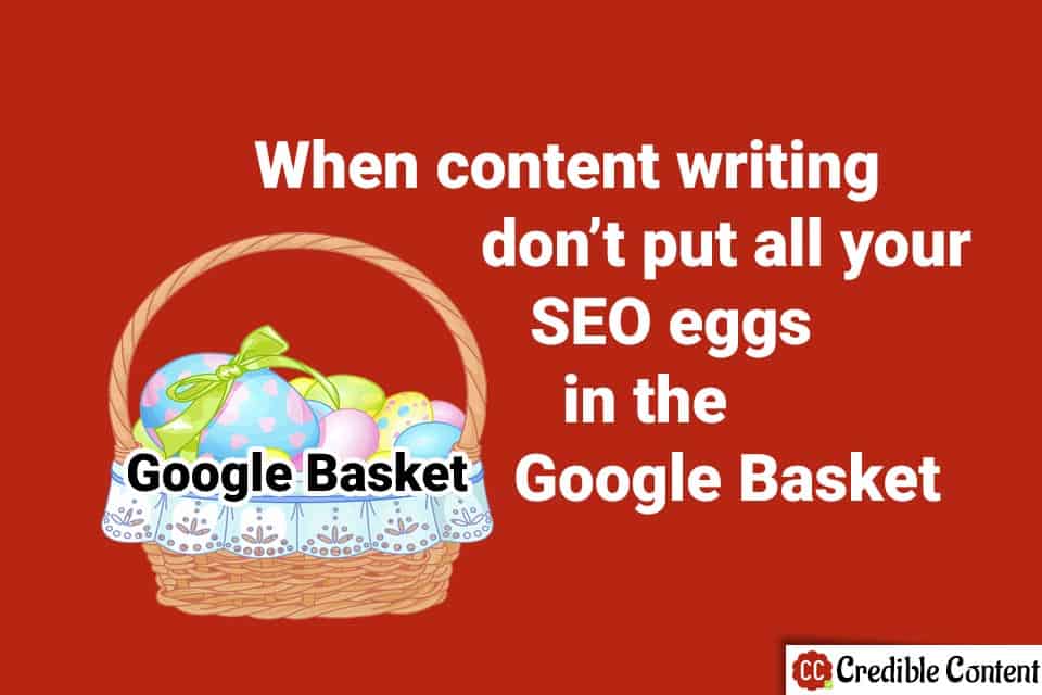 When content writing to not put all your SEO eggs in the Google basket
