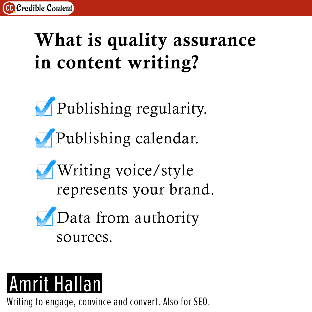 What is quality assurance in content writing?