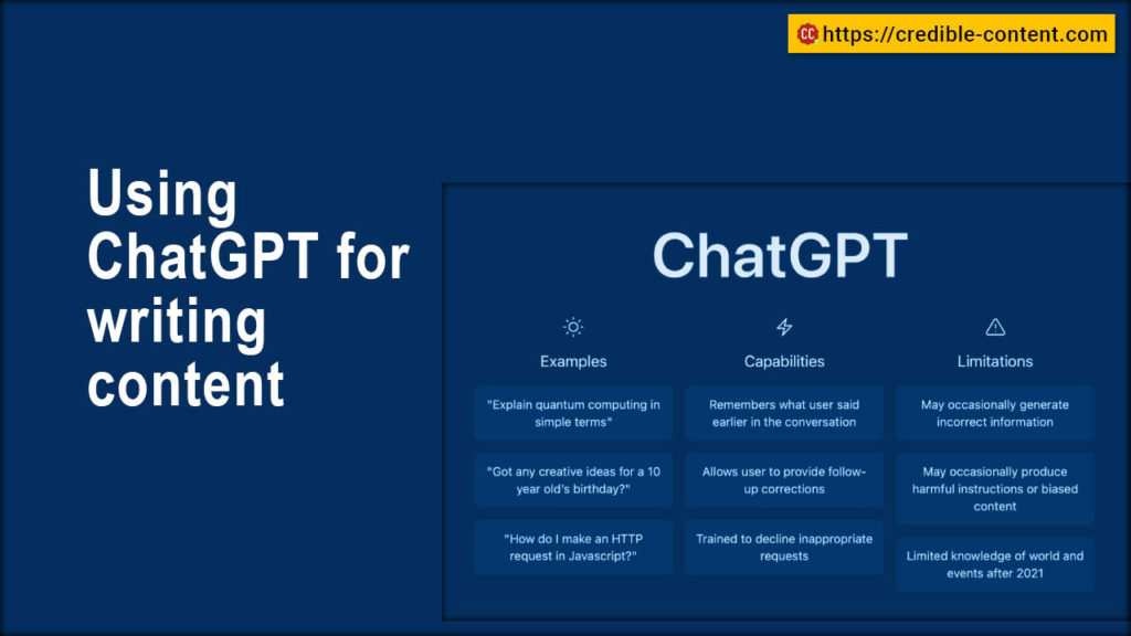 can you use chatgpt for content writing