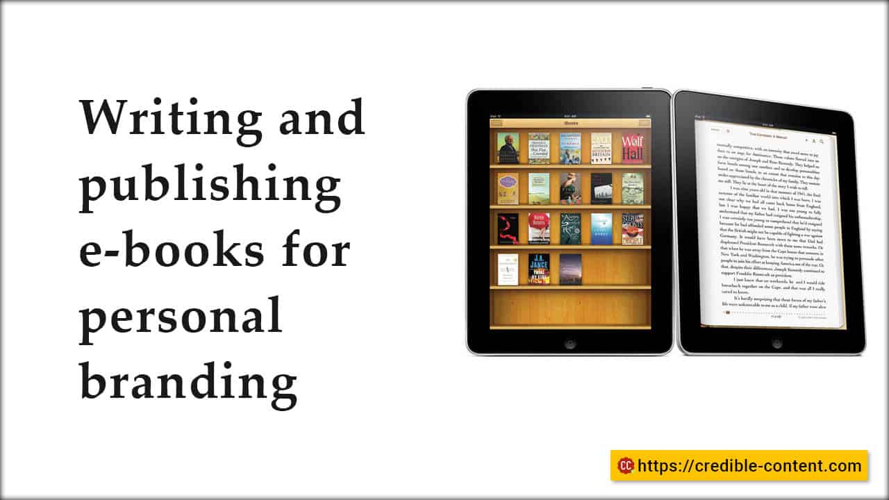 Writing and publishing e-books for personal branding