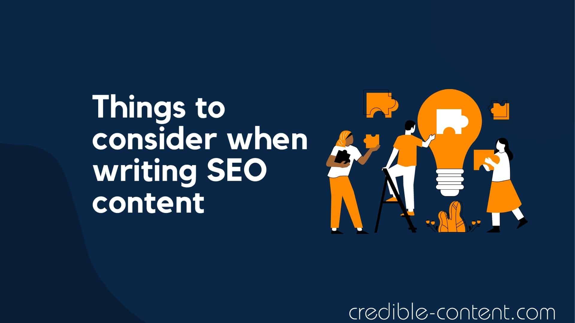Things to consider when writing SEO content