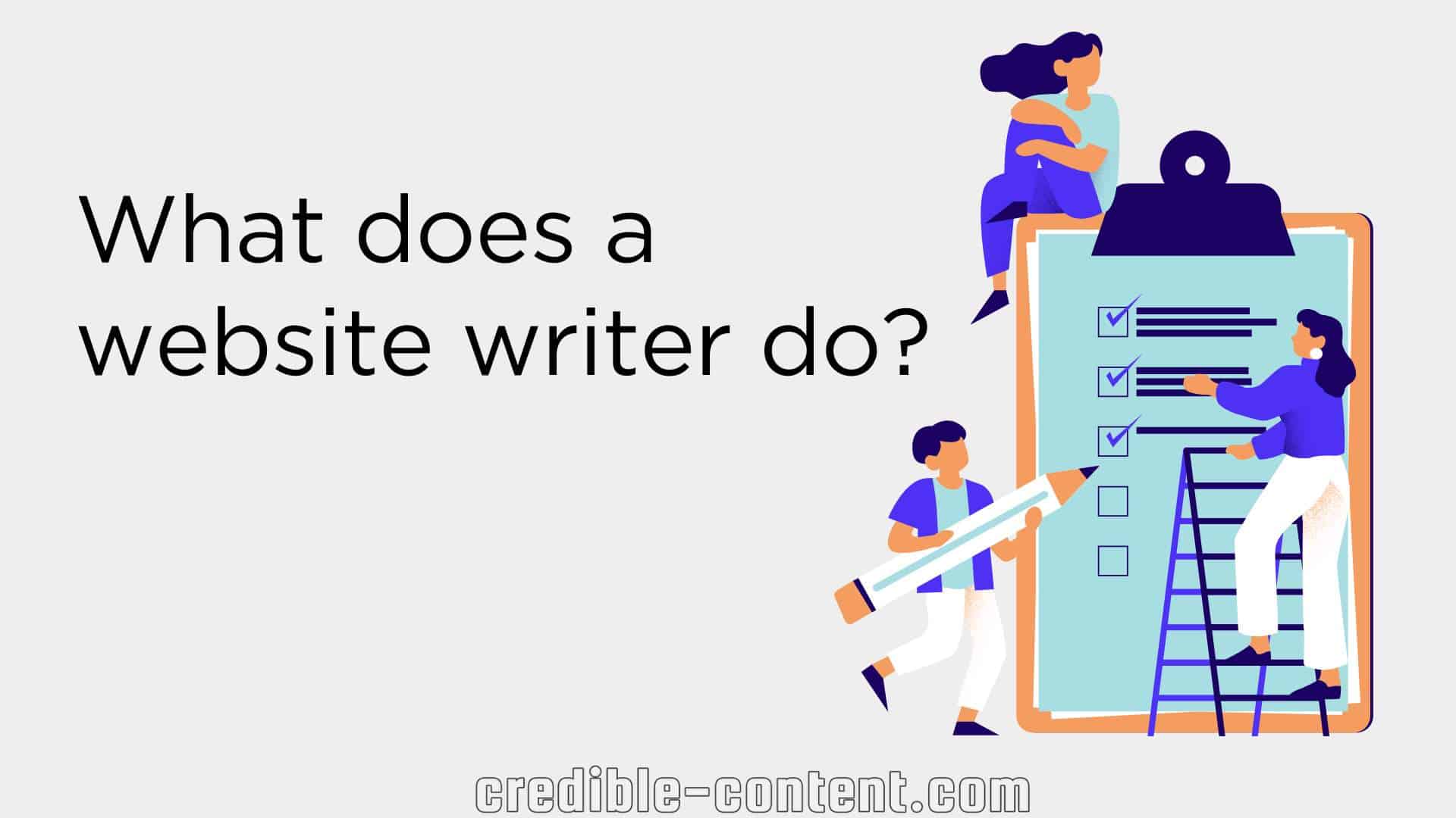 What does a website writer do