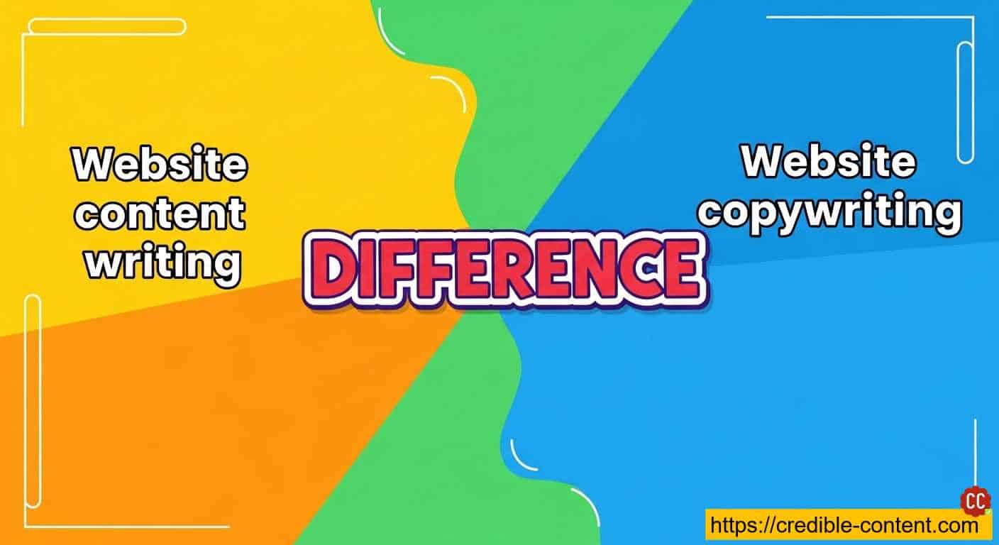 Difference between website content writing and website copywriting