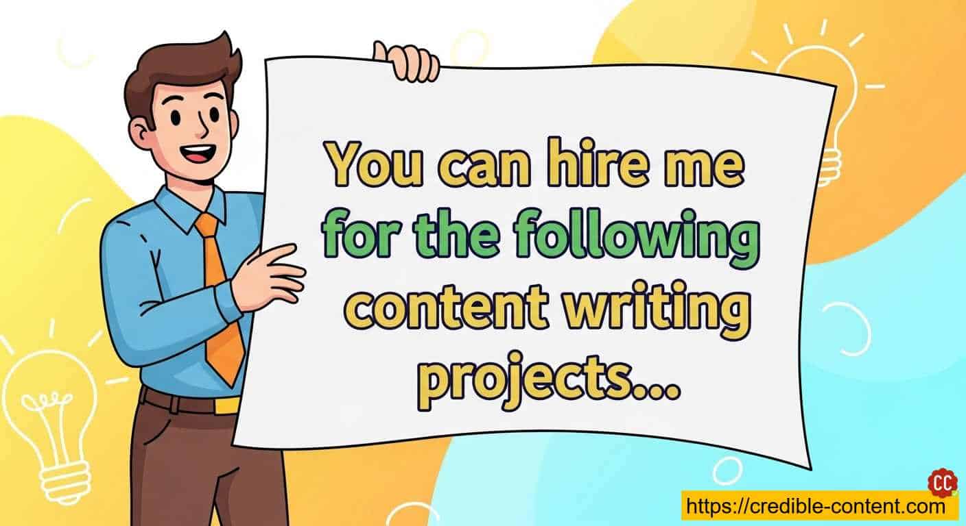 You can hire me for the following content writing projects