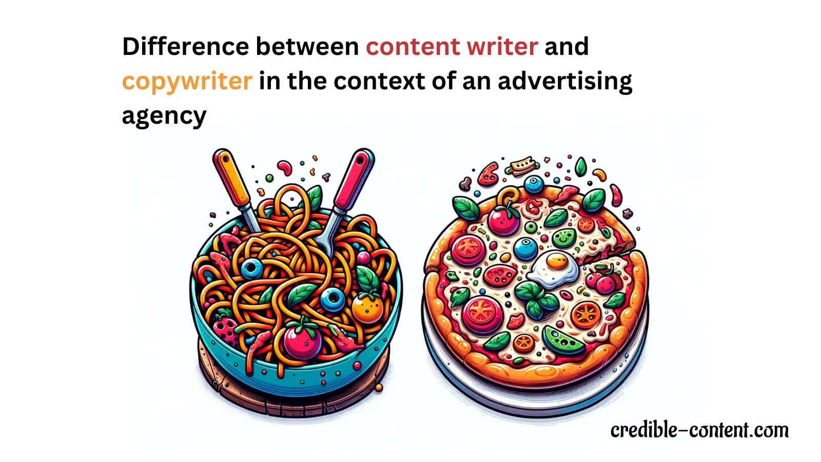 Difference between content writer and copywriter in the context of an advertising agency