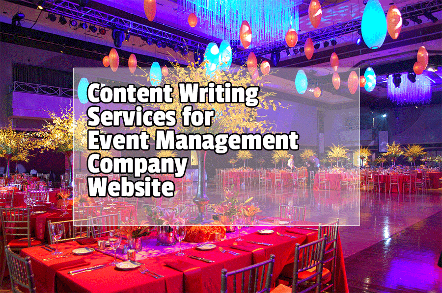 Content writing services for event management company website