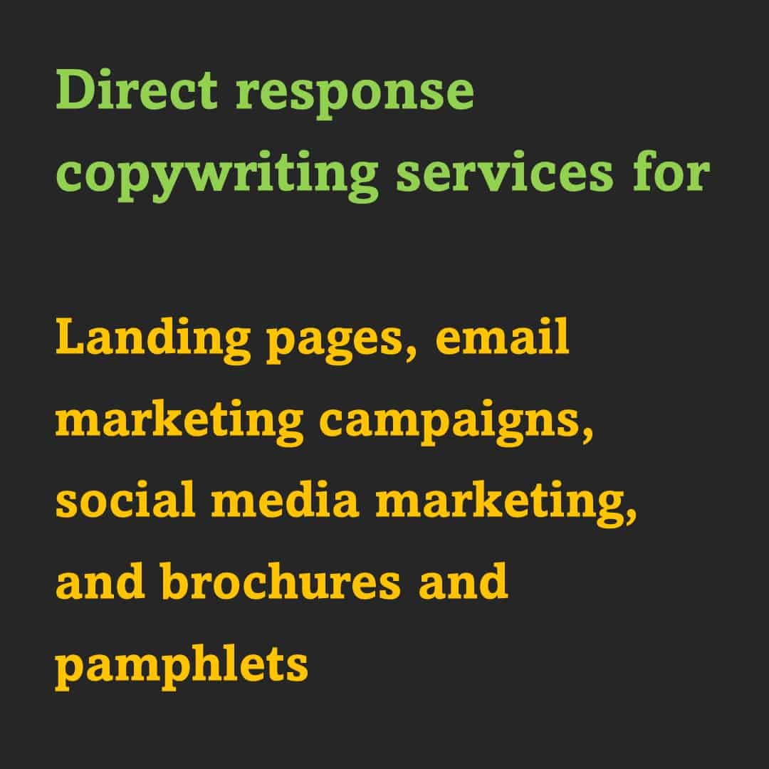 Direct response copywriting services for