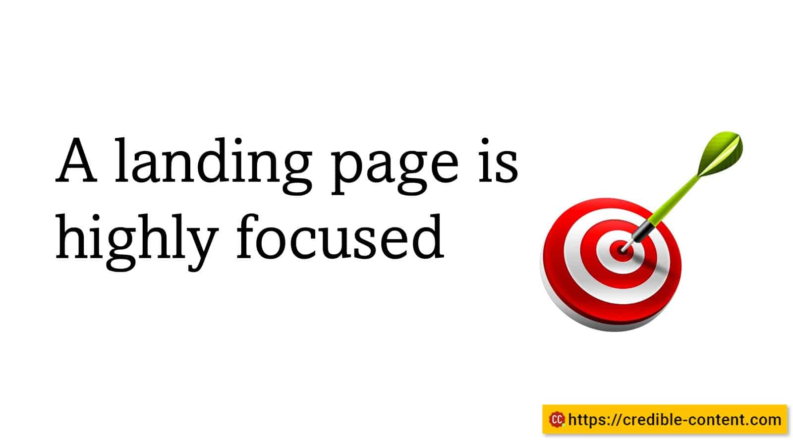 Landing page is targeted