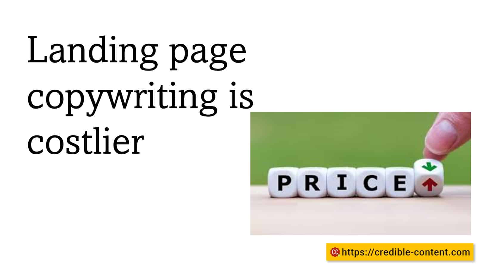 Landing page copywriting is costlier